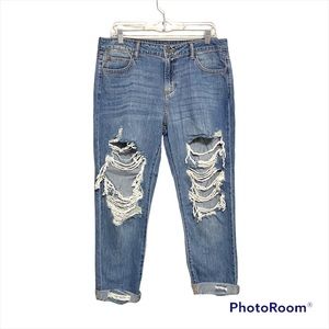 Fashion Nova Jax Distressed High Rise Boyfriend Jeans